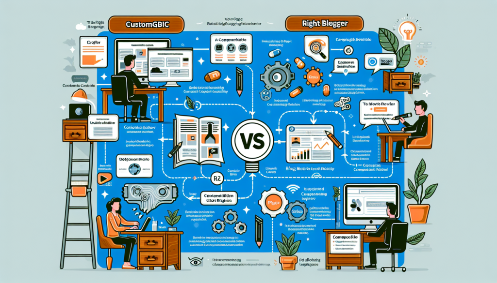 The infographic visualize the unique advantages each tool provides, as well as their suitability for different blogging styles and goals. This visual should ultimately depict how both tools can effectively enhance the blogging content creation process.