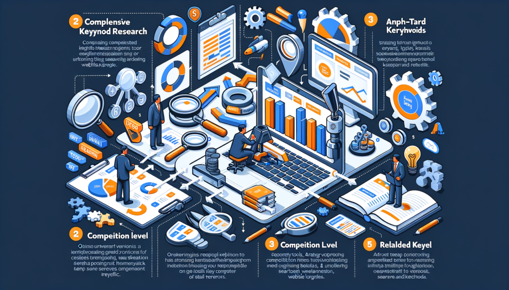  a detailed infographics illustrating the comprehensive keyword research process